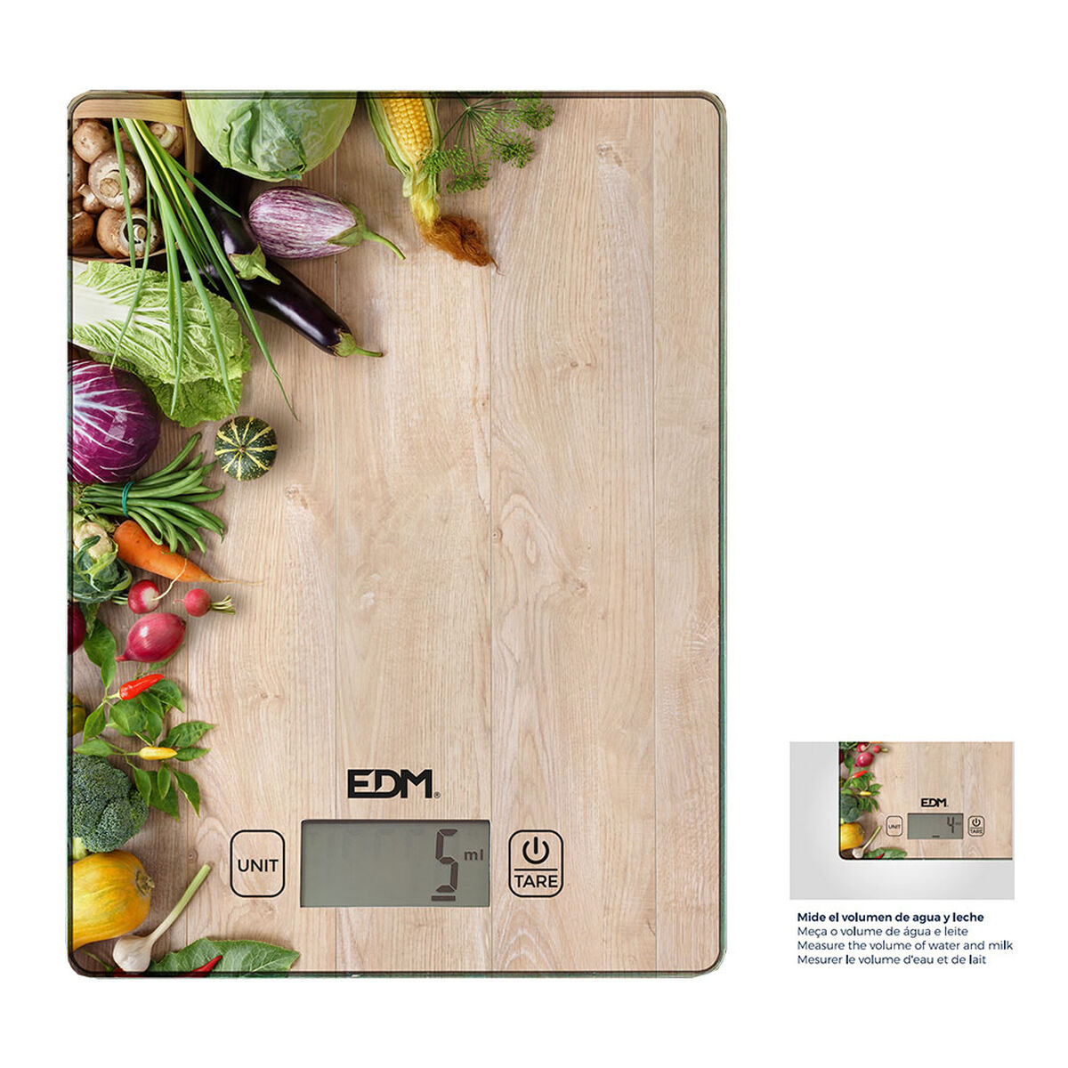 bilancia da cucina EDM 07527 Marrone Legno 5 kg